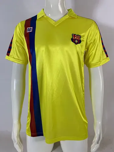 1982/1984 Camisa de Futebol Visitante Retrô Barcelona Qualidade Tailandesa