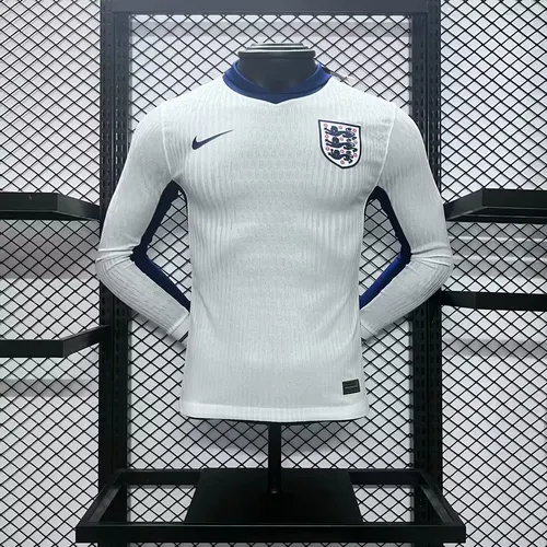 2024-2025 Player Version England Home Long Sleeves Football Shirt