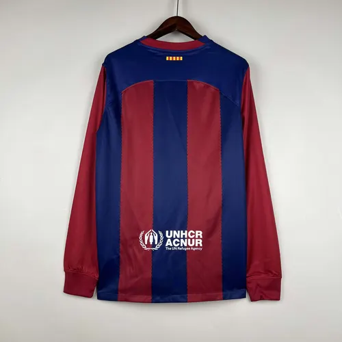 2023/2024 Manga Longa Barcelona Home Qualidade Tailandesa — view 2
