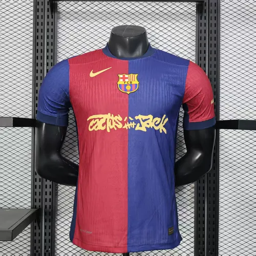 2024/2025 Player Version Barcelona x Travis Scott Collab Home Football Shirt AAA fan-grade