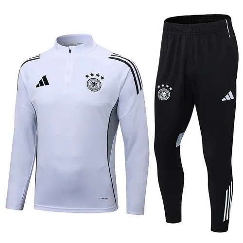 2025/2026 Germany Half-Pull Training Suit White Jersey Set — view 1