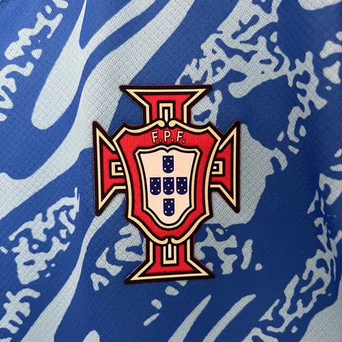 2024 Portugal Goleiro Camisa de Futebol -Azul AAA qualidade fã — view 4