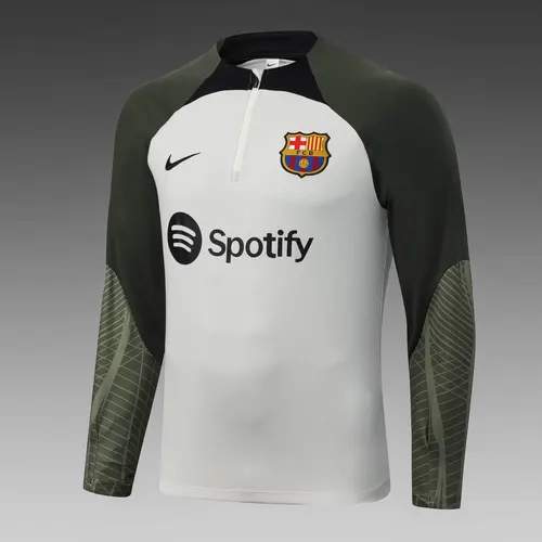 2023/2024 Barcelona Chándal de Entrenamiento de Media Cremallera Gris Camiseta Set — view 3