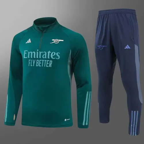 2023/2024 Arsenal Half-Pull Training Suit Green Football Shirt AAA fan-grade Set