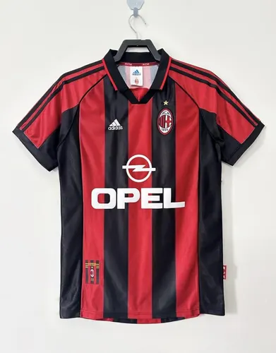 1998-1999 Rétro AC Milan Troisième Domicile Maillot de Football Qualité Thaï