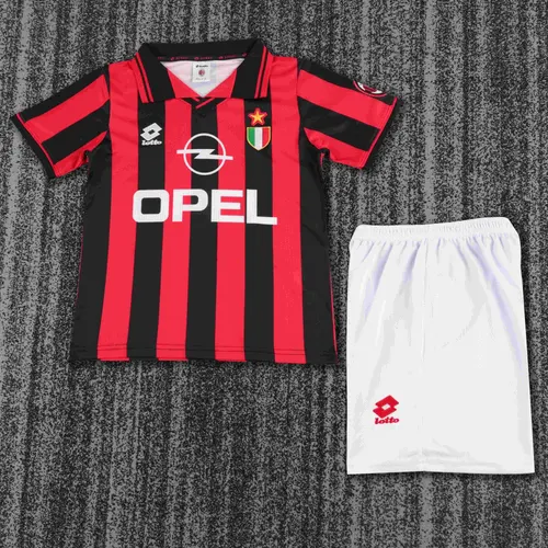 1996-1997 Rétro AC Milan Domicile Maillot de Football Qualité Thaï Taille Enfant