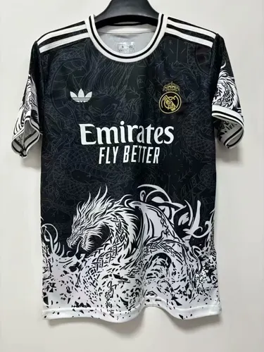 2025/2026 Camiseta Cuello Redondo Dragón Blanco Real Madrid Calidad Tailandesa
