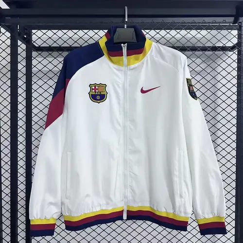 2025-2026 Barcelona Windbreaker White Jersey AAA fan-grade — view 1