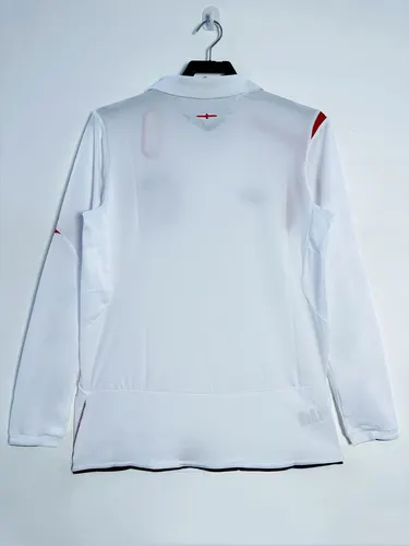 2006 Retro Long Sleeve England Home Soccer Jersey AAA fan-grade — view 2