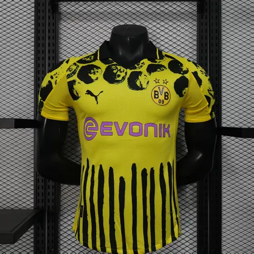 2025/2026 選手バージョン Dortmund ホーム ピンク 広告 サッカージャージ タイ品質