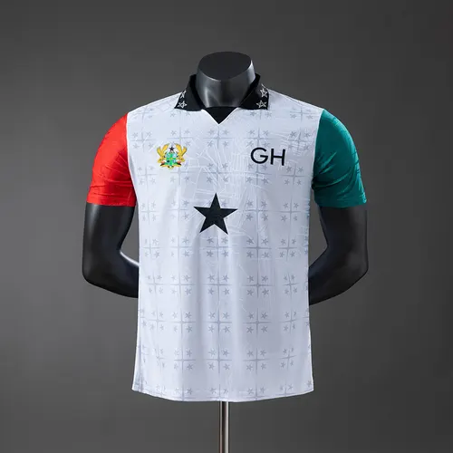 Camisa de Futebol Branca Edição Comemorativa Nacional Versão Jogador Gana 2025 AAA qualidade fã