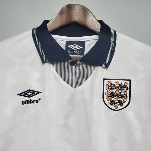 1990 Retro England Home Soccer Jersey 1:1 Thai Quality — view 3