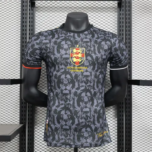 Camiseta de fútbol edición especial gris y negro jugador Inglaterra 2024 AAA calidad fan