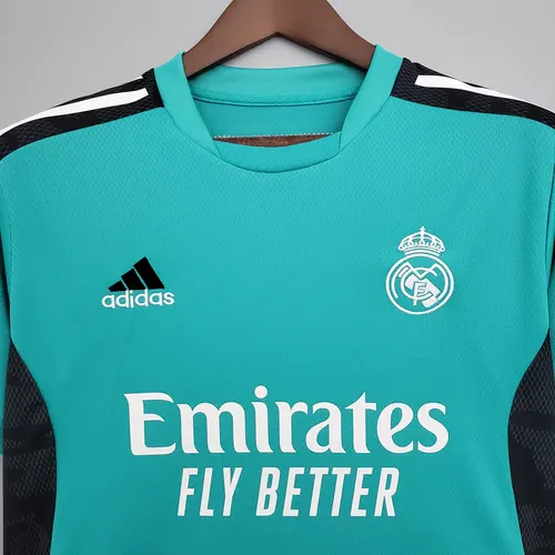 ملابس تدريب ريال مدريد 2021/2022 قميص كرة قدم أخضر — view 3