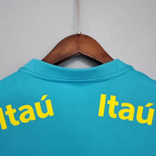 2021 Brazil Training Wear Lake Blue Soccer Jersey — view 7