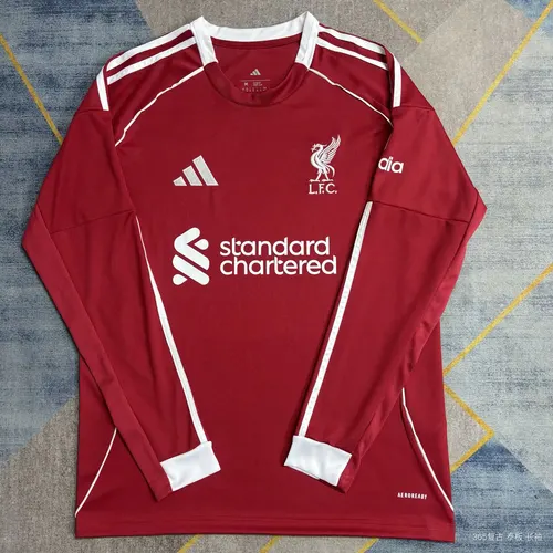 2025/2026 Long Sleeve Liverpool Home Football Jersey AAA fan-grade