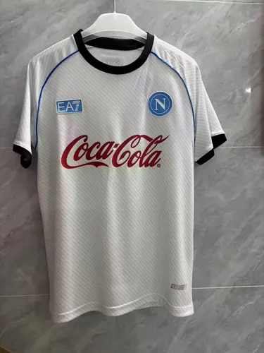 2025/2026 Conjunto de Treino Napoli Branco Camisa de Futebol Qualidade Tailandesa