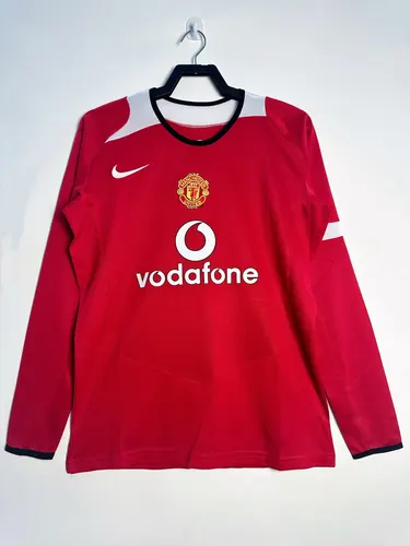 2005/2006 Retro Manchester United Long Sleeves Home Football Shirt AAA fan-grade