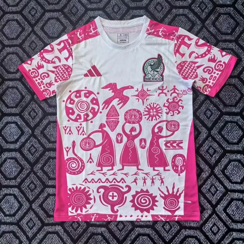 2026 Mexico Training Suit Pink Football Jersey AAA fan-grade