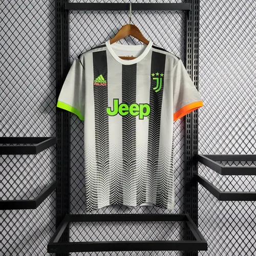 2019/2020 레트로 유벤투스 합동 에디션 블랙 앤 화이트 스트라이프 축구 저지 태국 퀄리티