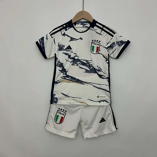 2023 Italy Away Soccer Shirt Kids Size