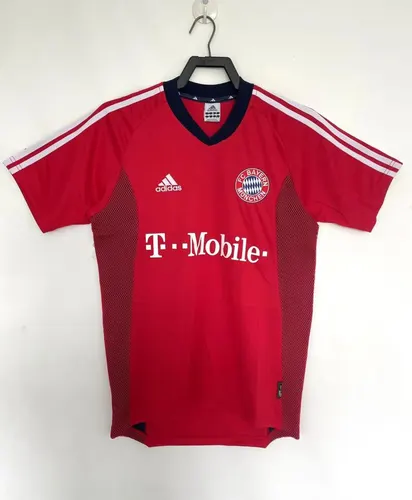 2002/2003 Retro Bayern Munich Uniforme Casa Jersey Futebol Qualidade Tailandesa