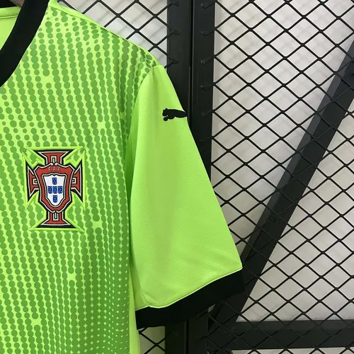 Camisa de Goleiro Portugal Verde 2025 AAA Grau Fã — view 7