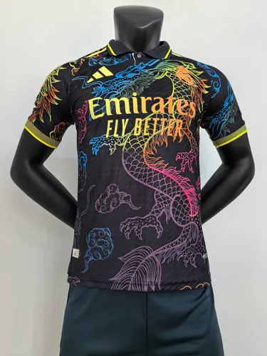 2025/2026 Player Version Real Madrid Colorful Dragon Black Special Edition Football Jersey AAA fan-grade