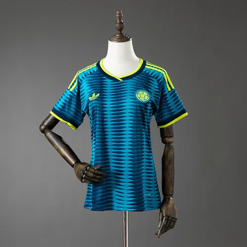 Camiseta de visitante de Colombia 2026 para mujer, grado fan AAA