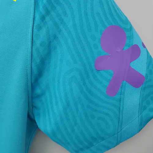2021 Brazil Training Wear Lake Blue Soccer Jersey — view 9