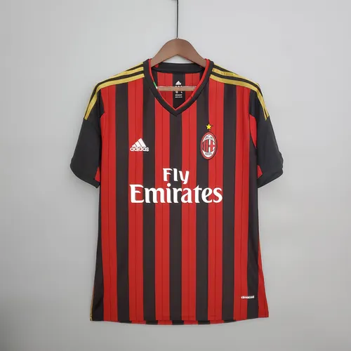 Camiseta de Fútbol Retro 2013/2014 AC Milan Local Calidad Tailandesa