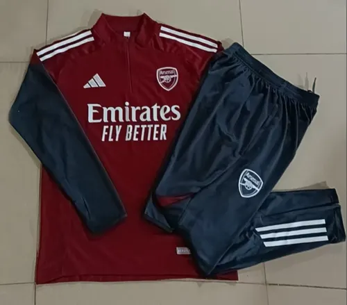 2025/2026 Arsenal Half-Pull Training Suit Red Football Shirt AAA fan-grade Set 01