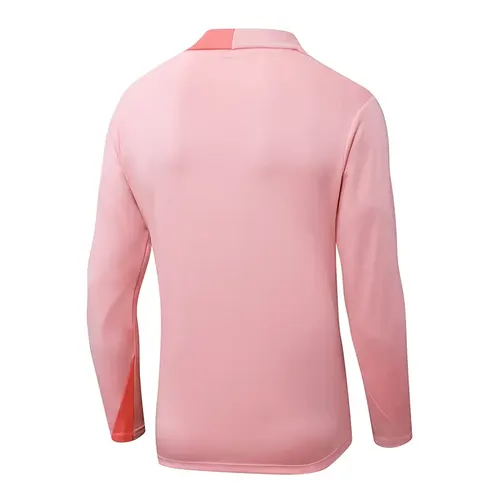 2025/2026 Barcelona Half-Pull Training Suit pink Jersey Set — view 4