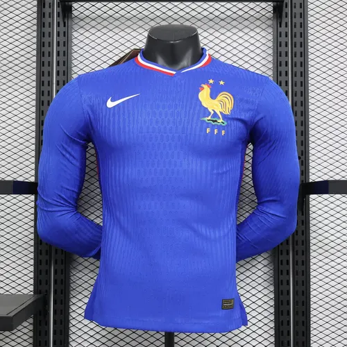 2024-2025 Long Sleeve Player Version France Home Football Shirt AAA fan-grade