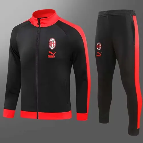 2023/2024 AC Milan Long Zipped Jacket Black Soccer Jersey AAA fan-grade Set