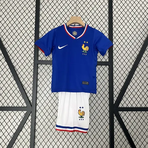 2024-2025 France Home Football Shirt AAA fan-grade Kids Size