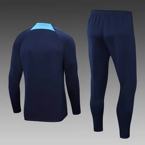 2022/2023 Barcelona Half-Pull Training Suit Dark Blue Jersey Set — view 2