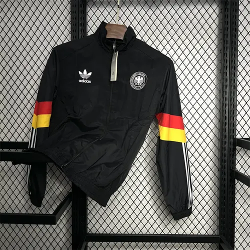 Jaqueta Corta-Vento Alemanha 2024-2025 Camisa de Futebol Preta — view 3
