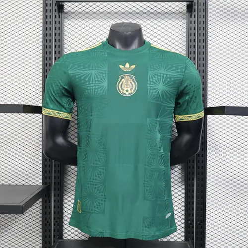 2025 プレイヤーバージョン メキシコ代表 ゴールドカップバージョン グリーン サッカーシャツ AAA ファングレード