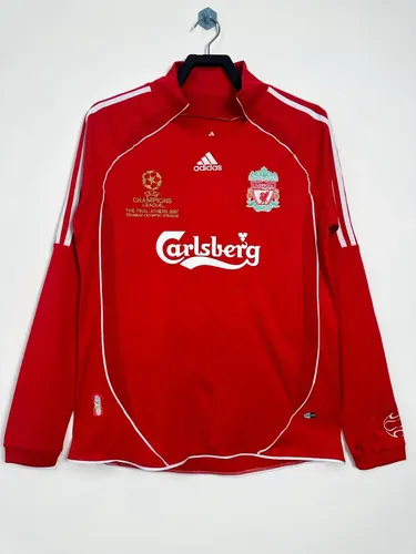 2006/2008 Retro Liverpool Champions League version Home Football Long Sleeve Jersey AAA fan-grade