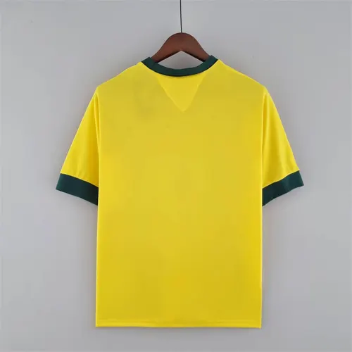 1970 Retro Brazil Home Soccer Jersey — view 2