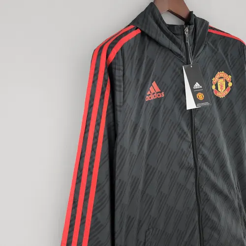 2022/2023 Manchester United Windbreaker Black Red Edge — view 6