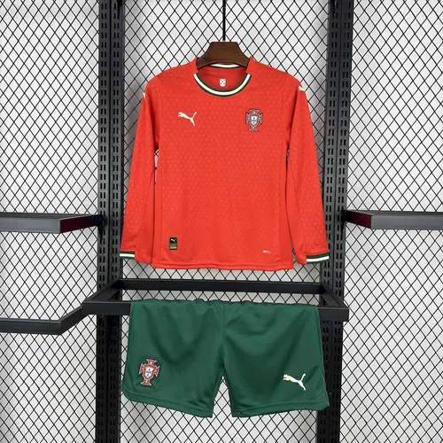 2025/2026 長袖 ポルトガル ホーム サッカーシャツ タイ品質 キッズサイズ