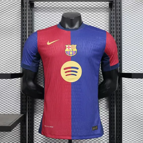تيشرت المنزل برشلونة بدون سبوتيفاي نسخة اللاعب لموسم 2024/2025 جودة تايلاندية