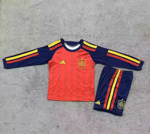 Camiseta de Manga Larga de la Selección de España Local 2026 AAA Grado Fan Talla Infantil