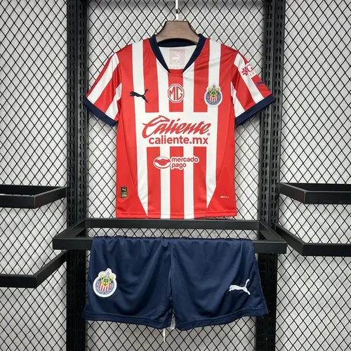 2024/2025 Chivas Home Soccer Jersey AAA fan-grade Kids Size