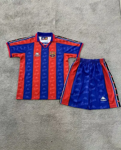 1996/1997 レトロ バルセロナ ホーム フットボールシャツ タイ品質 キッズサイズ