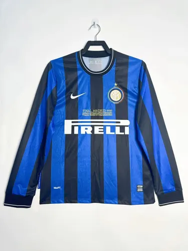 2009/2010 Retro Camiseta Local Inter Milan Manga Larga Calidad Tailandesa