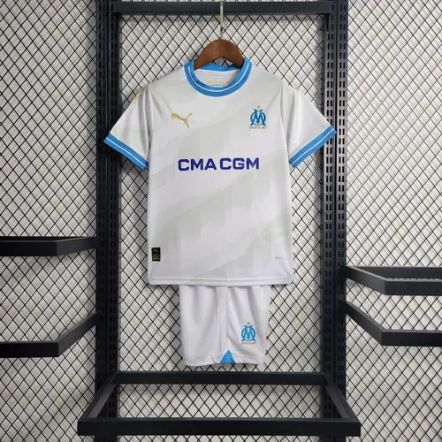 2023/2024 Olympique de Marseille Home Football Shirt AAA fan-grade Kids Size