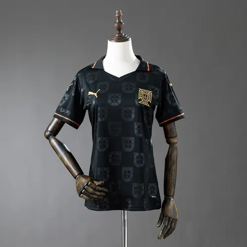 Camisa Feminina Preta Edição Especial de Portugal 2026 AAA qualidade fã
